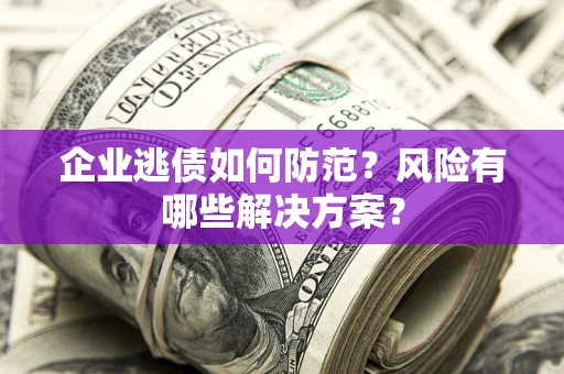 武汉企业逃债如何防范？风险有哪些解决方案？