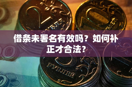 武汉借条未署名有效吗？如何补正才合法？