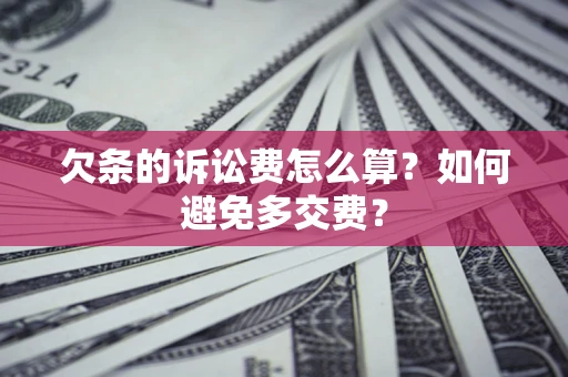 武汉欠条的诉讼费怎么算？如何避免多交费？
