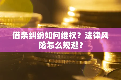 武汉借条纠纷如何维权？法律风险怎么规避？